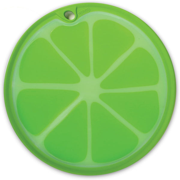 Dexas Citrus Slice Cutting Board/Serving Board, 9 inches, Lime
