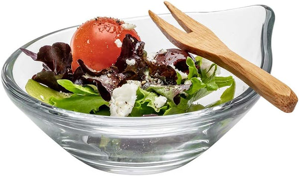 Restaurantware 3 Ounce Small Glass Bowls - 6 With Spout, Lead-Free Clear Glass Prep Dishes for Spices and Condiments