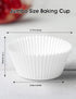 Jumbo White Cupcake Liners, Greaseproof Paper 200-Count Muffin Baking Cups for Wedding Birthday Celebration Occasion