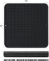 Silicone Dish Drying Mat, Non-Slip Easy Clean Sink Mat Large Heat-resistant Dish Drainer Mat for Kitchen Counter, Sink, Refrigerator or Drawer liner (12" x 12", BLACK)