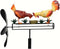 Gift Essentials Pecking Chickens Whirligig, Orange