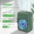 Wearable Portable Waist Clip Fan Personal Body Fan Super Powerful 6000mAh Upto 23H Long Endurance Work cooling and Heatstroke Prevention Fan (6000mAh / Green) by CAZOKASI