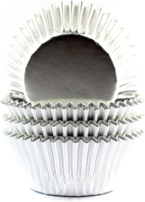 Eoonfirst 100 Pcs Standard Foil Cupcake Liners (Silver)