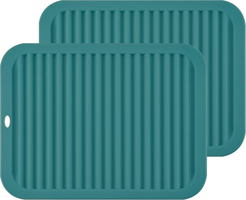 Smithcraft Silicone Trivets Set 2 Teal, Heat Resistant Mats for Hot Dishes, Pots, Pans, Kitchen Counter, Silicone Pot