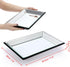 Hipiwe 11.9x7.9 inch Glass Mirror Makeup Vanity Tray Black Rectangle Perfume Jewelry Trinket Organizer Coffee Table