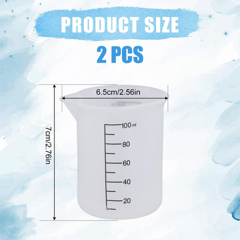 XIHIRCD 2pcs Laundry Detergent Cups, Handy Soap Measuring Cup Silicone Liquid Measuring Cups Practical Liquid Detergent