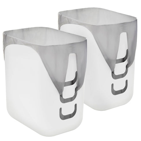 STORi Luup Bathroom Wastebasket 2pk, Secure Grocery Bags, Plastic Garbage Container for