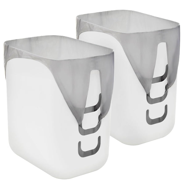 STORi Luup Bathroom Wastebasket 2pk, Secure Grocery Bags, Plastic Garbage Container for