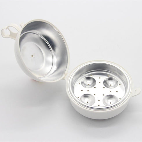 Chicken Shape Microwave Egg Cooker - 4 Eggs Capacity Boiler Steamer Poacher for Omelet & Hard-Boiled Egg