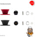 Universal Replacement Knob for Pot Pan Lids, Silicone Heat Resistant Cover, BPA Free, Dishwasher Safe, 2Pack Black & Red