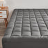 Mattress Pad Cover with 18” Deep Pocket - Fits Up to 8”-21” Cooling Bed Topper, Soft and Breathable Cover, Gray, Queen