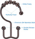 Shower Curtain Hooks Rings – TENOVEL Double Sided Rust Proof Hooks for Bathroom Shower Rods, Bronze, Set of 12
