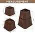 Utopia Bedding Adjustable Bed Furniture Risers - Elevation Heights 3, 5 or 8 Inch Heavy Duty Risers (Set of 8, Brown)