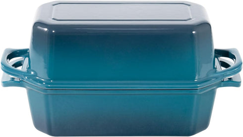 8.5x4.5 Inch Flavehc Bread Pan Cast Iron Loaf Pan with Lid Bread Loaf Pan Loaf Pan Enameled Cast Iron Sourdough Loaf