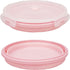 CARTINTS Silicone Collapsible Food Storage Containers, Set of 4 Round Bowls with Lids, Microwave & Freezer Safe