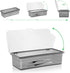 Flatware Tray Kitchen Drawer Organizer with Lid, Plastic Cutlery Tray and Utensil Storage Container with Cover,