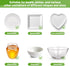 300Pcs Reusable Elastic Food Bowl Storage Covers, Alternative to Foil, Plastic Wrap, BPA Free