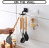Aosome Under Cabinet Utensil Holder Hanger Hook, 2 Pack, Black & White for Kitchen and Bathroom
