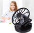 LiebeWH Electric Clip On Solar Fan, Portable Air Conditioner Cooling Fan, Quiet Desk Fan for Travel Camping Hiking