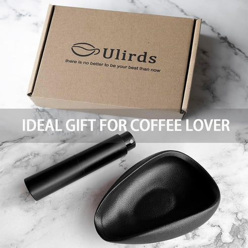Coffee Bean Dosing Cup and Spray Bottle Kit, Portable Spray for Reducing Coffee Power Static, Frosted Black
