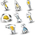 Construction Tool Cookie Cutter Set of 9 - Hammer, Pliers, Screwdriver, Safety Helmet, Hard Hat, Wrench, Spanner,