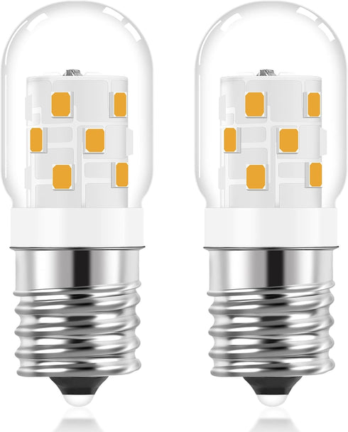 E17 LED Light Bulb, 125V, 40W Incandescent Equivalent, Dimmable 3W for Refrigerators, Range Hood, Warm White 3000K, 2