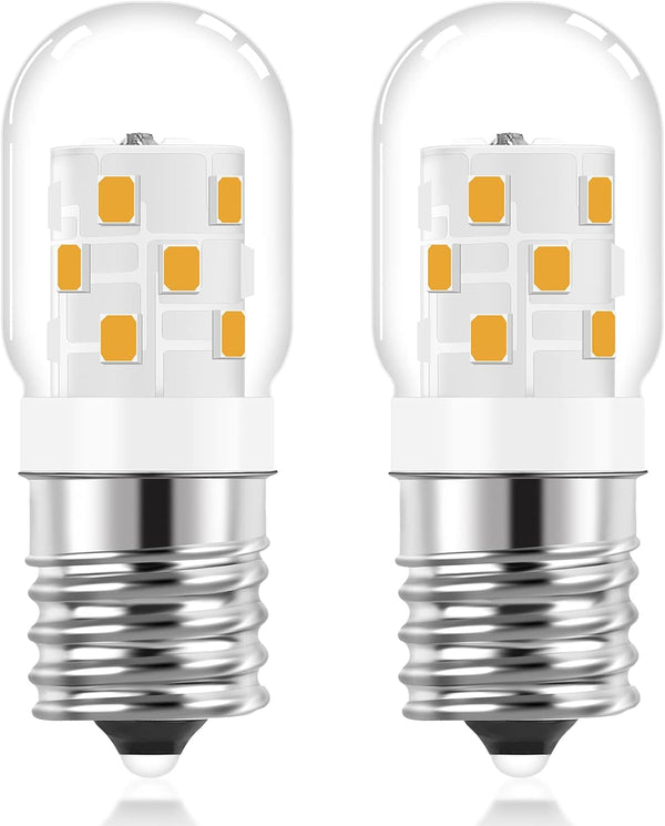 E17 LED Light Bulb, 125V, 40W Incandescent Equivalent, Dimmable 3W for Refrigerators, Range Hood, Warm White 3000K, 2