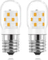 E17 LED Light Bulb, 125V, 40W Incandescent Equivalent, Dimmable 3W for Refrigerators, Range Hood, Warm White 3000K, 2