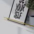 Set 3, WOPITUES Floating Shelves with Gold Metal Guardrail, Shelves for Wall Decor of Wall Shelves for Bedroom