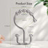 Amazer Shower Curtain Hooks, Plastic Double Shower Curtain Rings for Bathroom Shower Curtain Rod - Set of 12, Nickel