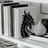 5.3"x4.3"x7.9" 1 Peacoblue Metal Bookends for Shelves, Modern Decorative Heavy Duty Study Book Support Stoppers