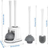 Heavy Duty Toilet Plunger and Brush Set, 2-in-1 Toilet Brush and Plunger Combo with Ventilated Holder, Bowl Brush for