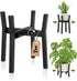 LASZOLA Black Adjustable Plant Stand for Single Large Outdoor Indoor Planters, Heavy