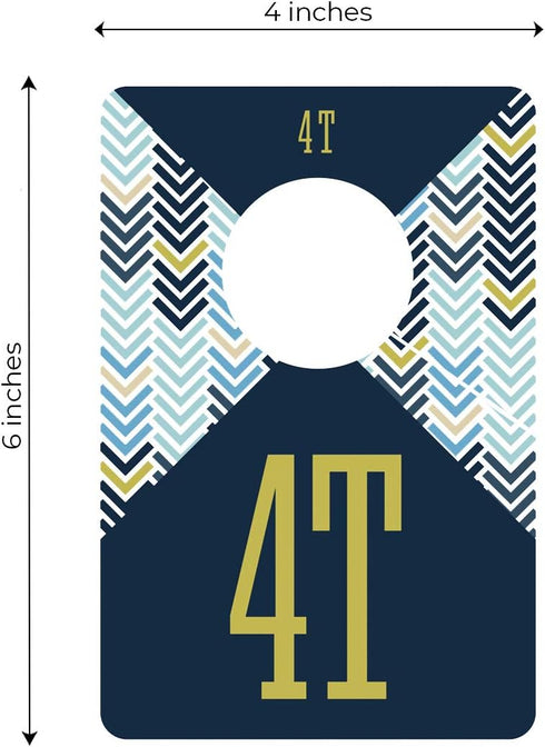 Baby Boy Closet Organizer Dividers for Newborn to 4T Clothes, 4" x 6" Size Dividers for Nursery
