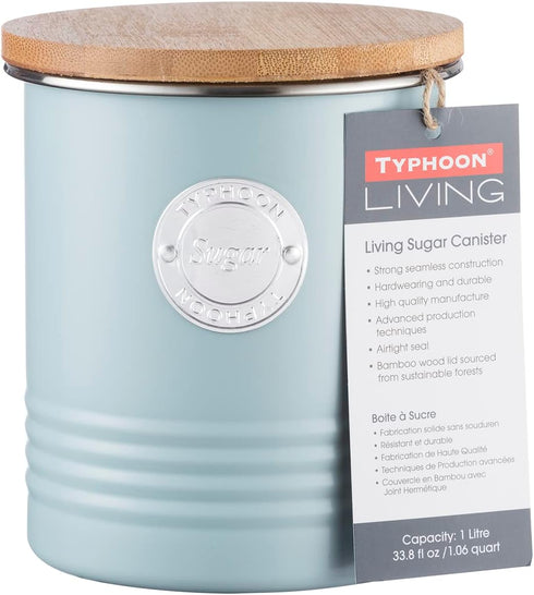 Typhoon Living Collection | 1-Quart Sugar Canister - Blue