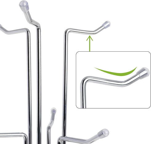HULISEN Coffee Mug Holder for Countertop, Large Cup Tree with 6 Hooks, Metal Stand for Coffee Bar
