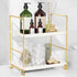 FSyueyun 2-Tier Bathroom Counter Organizer, Tool-Free Installation Makeup Skincare Shelf, Gold Vanity Stand