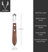 Set 1 Viski Channel Knife, Citrus Zester and Orange Peeler Tool, Walnut Wood and Stainless Steel Bar Tool for Cocktail