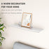 16") Floating Shelf for Wall, Off Center Metal Shelf for Decor, Modern Wall Shelf for Storage with Lip, Hanging Shelf
