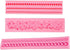 3-Pack Silicone Cake Border Mold for Sugar Craft Cupcake Toppers, Wedding Party Decor
