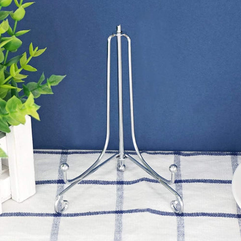 Artliving 2 Pack 5 Inch Iron Plate Stand, Silver Easel Display for Photos, Decorative Plates, Tablets, and Art