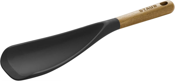 STAUB Multifunction Spatula Spoon, Great for Cooking and Serving, Durable BPA-Free Matte Black Silicone