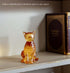Amber Cat Figurines Statue Decor Cat Memoial Gifts for Cat Lovers Mom Women,Knick Knacks for Shelf, Bookshelf