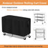35-inch 35"L17"W29"H, Patio Table Cover for WDT Utility Cart, Waterproof Service Cart Cover for Rolling Tool Carts /