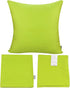 Thmyo 4-Pack 100% Cotton Comfortable Solid Decorative Throw Pillow Case, 18x18inch/45x45cm, Light Green