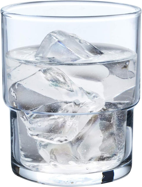 Toyo Sasaki Glass Tumbler, HS Stack Tumbler - 6.8 fl oz (200 ml), Set of 6, Made in Japan