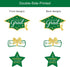 Green and Gold Graduation Decorations Set (24 Pieces) - Class of 2025 Table Decor, Congrats Grad Party Supplies