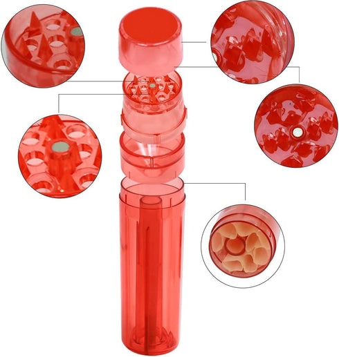 Multifunctional Herb Grinder,Transparent Cone Grinder for Herbs,Come With 6 Cones(Grey) by StoneVerse