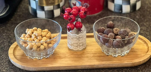 BOHEM'S Clear Glass Bowls Set of 4, 9.5 oz Small Serving Bowls for Dessert, Snack, Cereal, Fruit, Ice Cream