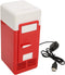 Mini Fridge, USB Insulated Cooling Small Portable Refrigerator for Bedroom, Car, Office Desk, Red